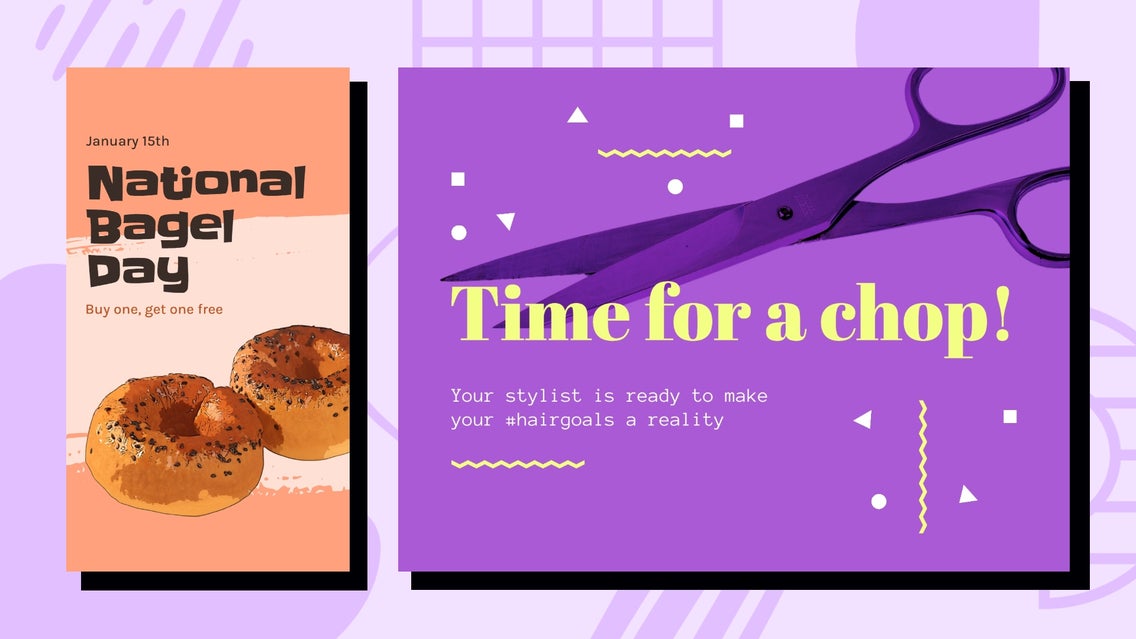 background remover for marketing materials featured image – purple background with a social media post and postcard