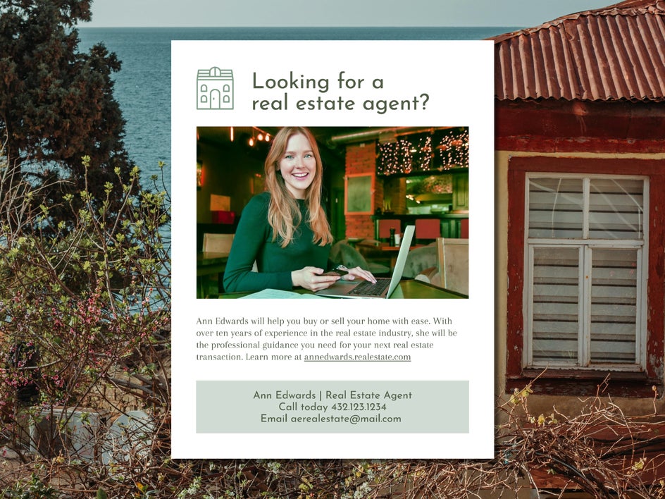 Promotional flyer using Touch Up tools on portrait.